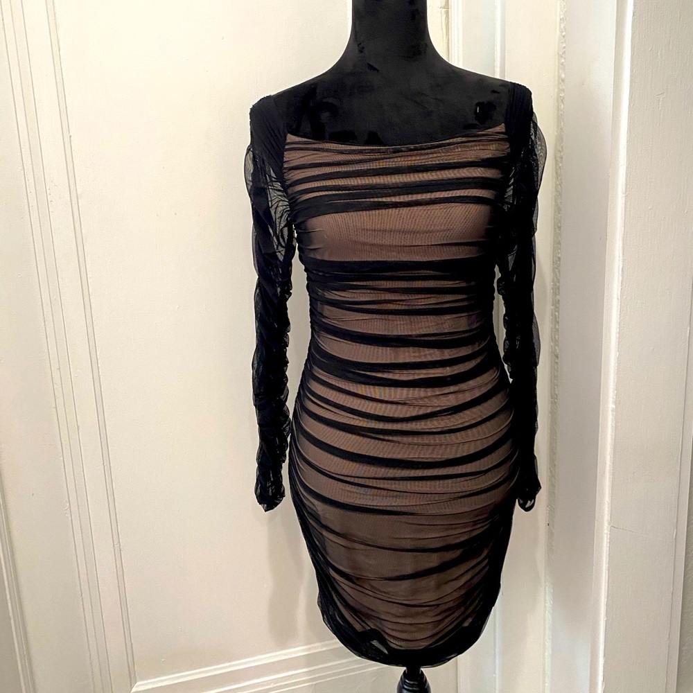 Bebe ruched dress M